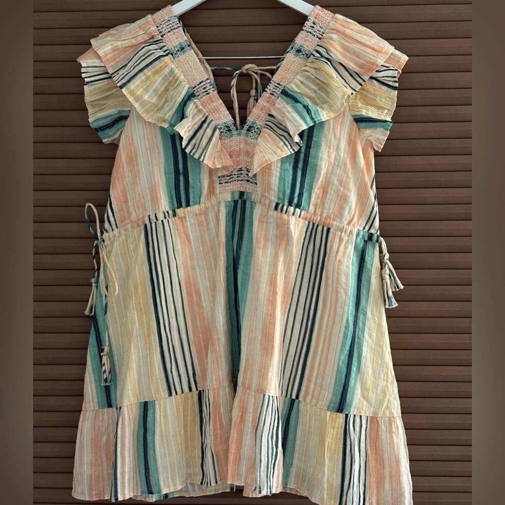 NWOT Striped Multicolor Midi Dress